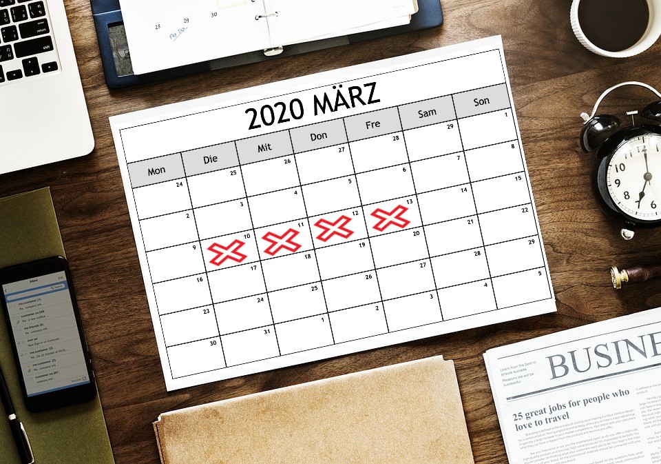 Kalender März 2020